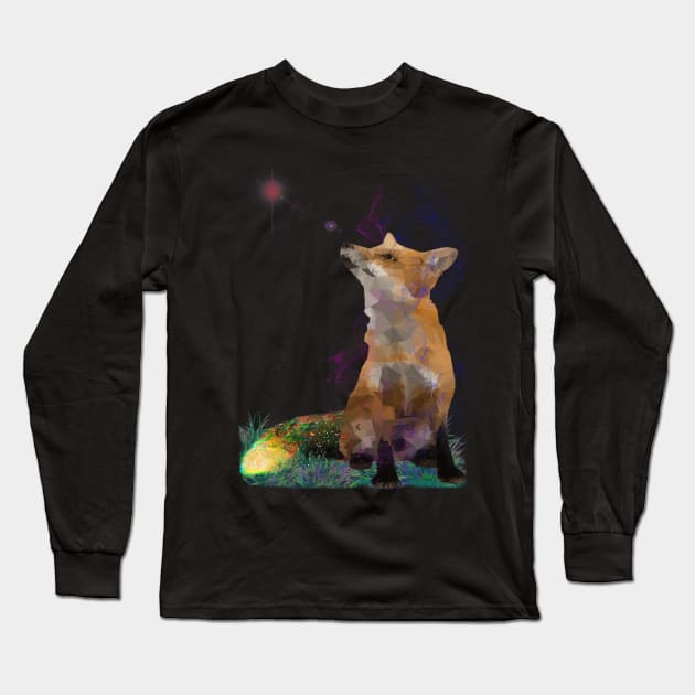 fox watching the infinite Long Sleeve T-Shirt by HackrulzDesings